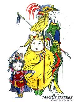 Magus, eon de Final Fantasy X dibujadas por Yoshitaka Amano